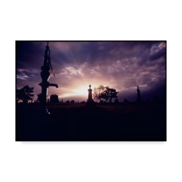 American Eyes 'Grafton Cemetery' Canvas Art, 22x32, Trademark Fine Art, Mfr#: ALI24310-C2232GG